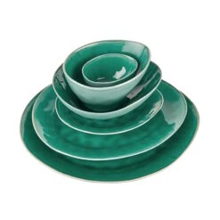 4x Schale 600ml DE LA ROYA In Dunkelgrün -Hausverkaufsladen butlers 4x schale 600ml de la roya in dunkelgrun 4