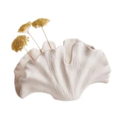 Deko-Objekt Blatt Höhe 21cm GINKGO In Creme -Hausverkaufsladen butlers deko objekt blatt hohe 21cm ginkgo in creme 2