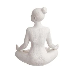 Deko Statue Höhe 24cm LOTUS In Weiß -Hausverkaufsladen butlers deko statue hohe 24cm lotus in weiss 6