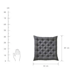 Futonkissen L 42 X B 42cm SOLID In Grau -Hausverkaufsladen butlers futonkissen l 42 x b 42cm solid in grau 3