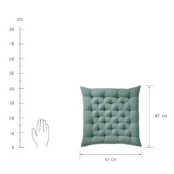 Futonkissen L 42 X B 42cm SOLID In Salbei -Hausverkaufsladen butlers futonkissen l 42 x b 42cm solid in salbei 3