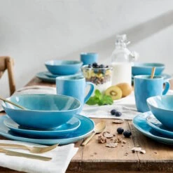 Geschirr-Set Zum Dinner 12-tlg. DE LA ROYA In Blau -Hausverkaufsladen butlers geschirr set zum dinner 12 tlg de la roya in blau 11