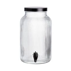 Getränkespender Mit Ständer 2 Tlg. FOUNTAIN In Transparent-Schwarz -Hausverkaufsladen butlers getrankespender mit stander 2 tlg fountain in transparent schwarz 5