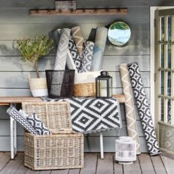 In- & Outdoor-Teppich Mosaik L 200 X B 150cm COLOUR CLASH In Taupe -Hausverkaufsladen butlers in and outdoor teppich mosaik l 200 x b 150cm colour clash in taupe 7