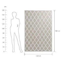 In- & Outdoor-Teppich Rauten L 180 X B 118cm COLOUR CLASH In Natur -Hausverkaufsladen butlers in and outdoor teppich rauten l 180 x b 118cm colour clash in natur 3