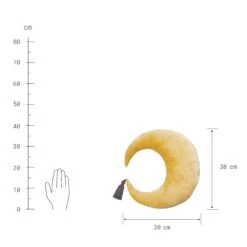 Kissen L 38 X B 38cm LITTLE MOON In Gelb-Anthrazit -Hausverkaufsladen butlers kissen l 38 x b 38cm little moon in gelb anthrazit 2