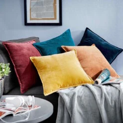 Kissen L 45 X B 45cm COTTON VELVET In Hellbraun -Hausverkaufsladen butlers kissen l 45 x b 45cm cotton velvet in hellbraun 6