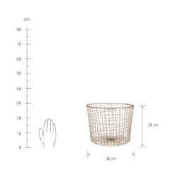 Korb Rund Ø36cm GRID In Gold -Hausverkaufsladen butlers korb rund o36cm grid in gold 1