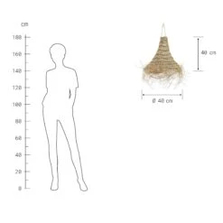 Lampenschirm Höhe 40cm BOMAS In Natur -Hausverkaufsladen butlers lampenschirm hohe 40cm bomas in natur 2