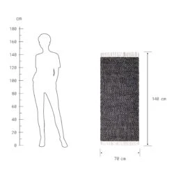 Läufer Rauten L 140 X B 70cm ETHNO LODGE In Schwarz-Natur -Hausverkaufsladen butlers laufer rauten l 140 x b 70cm ethno lodge in schwarz natur 2