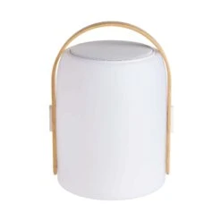 LED Leuchte Mit Bluetooth® Und Farbwechsel SOUND LOUNGE In Weiß-Hellbraun -Hausverkaufsladen butlers led leuchte mit bluetooth r und farbwechsel sound lounge in weiss hellbraun 11