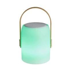 LED Leuchte Mit Bluetooth® Und Farbwechsel SOUND LOUNGE In Weiß-Hellbraun -Hausverkaufsladen butlers led leuchte mit bluetooth r und farbwechsel sound lounge in weiss hellbraun 5