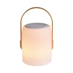 LED Leuchte Mit Bluetooth® Und Farbwechsel SOUND LOUNGE In Weiß-Hellbraun -Hausverkaufsladen butlers led leuchte mit bluetooth r und farbwechsel sound lounge in weiss hellbraun 7