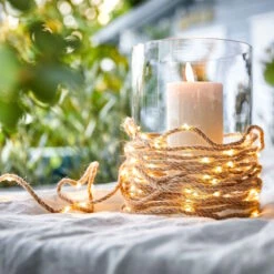 LED Outdoor-Lichterkette Naturseil 100 Lichter Mit Stecker FARMHOUSE In Natur -Hausverkaufsladen butlers led outdoor lichterkette naturseil 100 lichter mit stecker farmhouse in natur 4