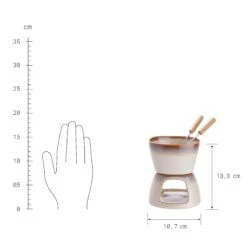 Mini-Fondue Mit 2 Gabeln AU CHOCOLAT In Beige -Hausverkaufsladen butlers mini fondue mit 2 gabeln au chocolat in beige 2