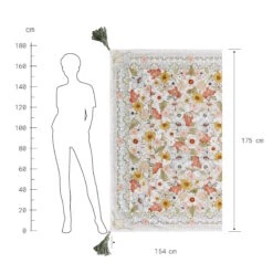 Picknickdecke L 175 X B 154cm BETWEEN FLOWERS In Creme -Hausverkaufsladen butlers picknickdecke l 175 x b 154cm between flowers in creme 3