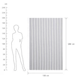 Strandtuch L 200 X B 180cm SURFSIDE In Hellgrau -Hausverkaufsladen butlers strandtuch l 200 x b 180cm surfside in hellgrau 2
