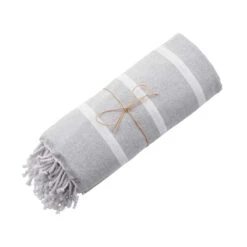 Strandtuch L 200 X B 180cm SURFSIDE In Hellgrau -Hausverkaufsladen butlers strandtuch l 200 x b 180cm surfside in hellgrau 5