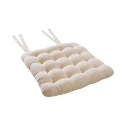 Stuhlkissen Mit Bändchen L 35 X B 37cm SOLID In Creme -Hausverkaufsladen butlers stuhlkissen mit bandchen l 35 x b 37cm solid in creme 3