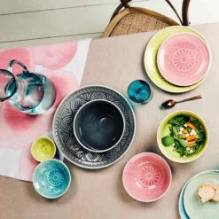 Teller Ø25cm SUMATRA In Hellgrün -Hausverkaufsladen butlers teller o25cm sumatra in hellgrun 4