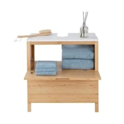 Waschbeckenunterschrank Mit Schublade WHITE SANDS In Natur-Weiß -Hausverkaufsladen butlers waschbeckenunterschrank mit schublade white sands in natur weiss 2