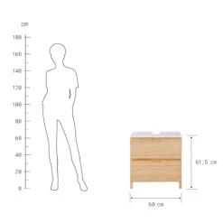 Waschbeckenunterschrank Mit Schublade WHITE SANDS In Natur-Weiß -Hausverkaufsladen butlers waschbeckenunterschrank mit schublade white sands in natur weiss 3