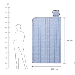 XXL-Picknickdecke Streifen L 200 X B 200cm GET TOGETHER In Blau-Weiß -Hausverkaufsladen butlers xxl picknickdecke streifen l 200 x b 200cm get together in blau weiss 2